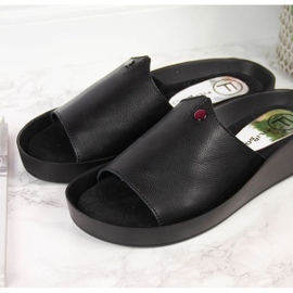 Zapatillas plataforma de piel Filippo W PAW199A negro 4