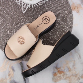 Babuchas de piel con cuña Filippo W PAW362B beige 3