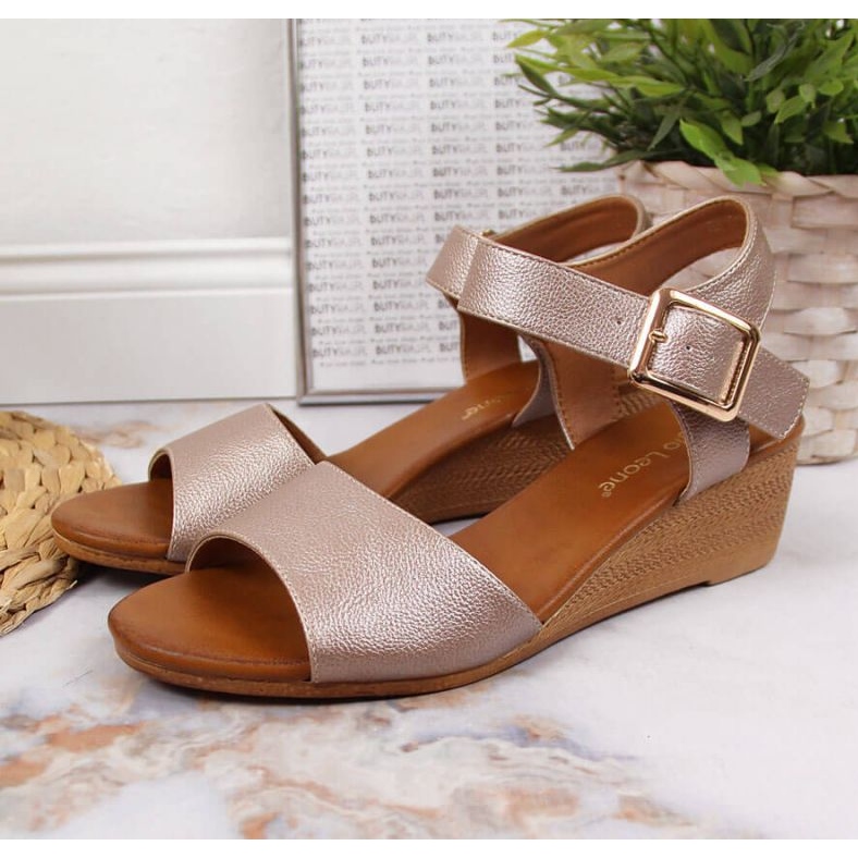 Sandalias cuña Sergio Leone W SK376A beige 2