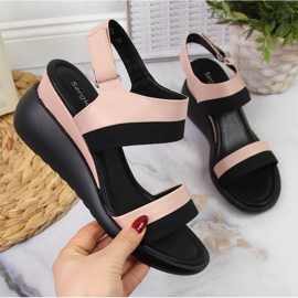 Sandalias con cuña Sergio Leone W SK377A rosa rosado 1