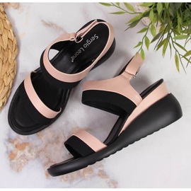 Sandalias con cuña Sergio Leone W SK377A rosa rosado 3