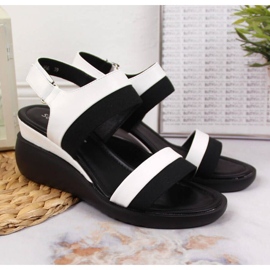 Sandalias con cuña Sergio Leone W SK377B blanco 2
