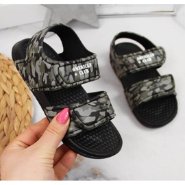 Sandalias espuma velcro American Club Jr AM881A camo verde 1