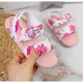 Sandalias espuma velcro American Club Jr AM882A rosa rosado 1