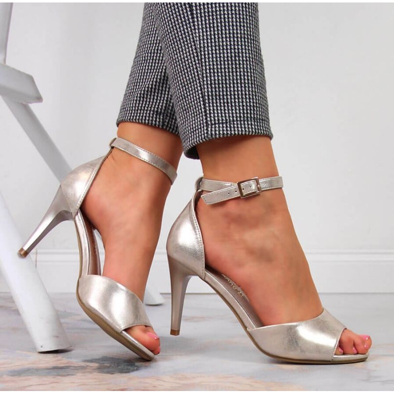 Sandalias de tacón alto Sergio Leone W SK374A oro dorado 2