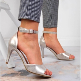 Sandalias de tacón alto Sergio Leone W SK374A oro dorado 3