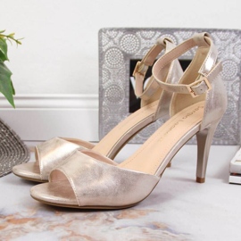 Sandalias de tacón alto Sergio Leone W SK374A oro dorado 5