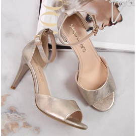 Sandalias de tacón alto Sergio Leone W SK374A oro dorado 6