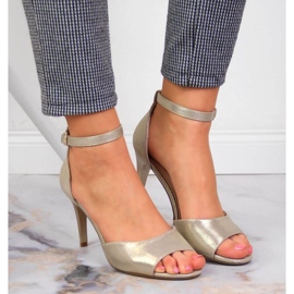 Sandalias de tacón alto Sergio Leone W SK374B oro dorado 3