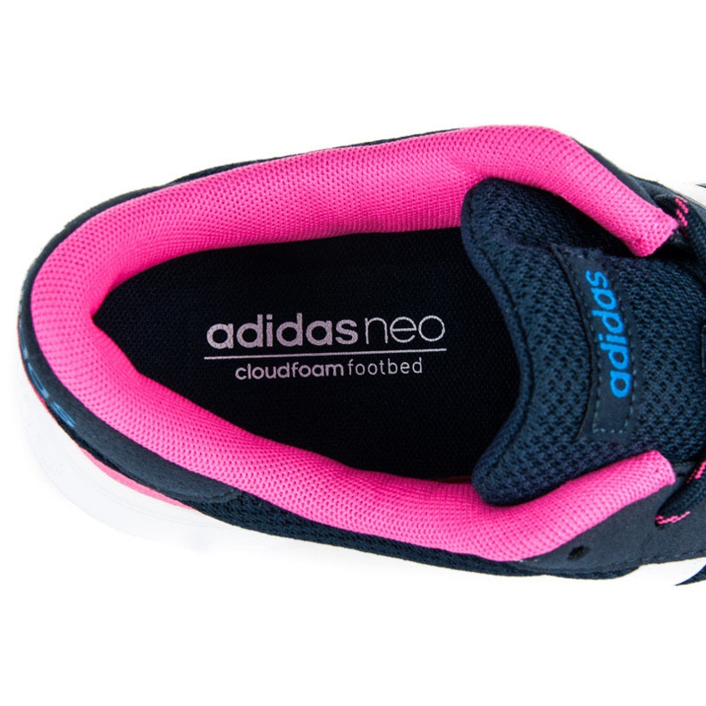 Zapatillas adidas lite racer blanco rosado azul marino 1