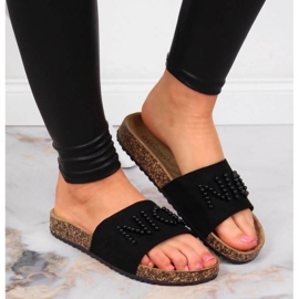 Zapatillas con perlas eVento W EVE356A negro 3