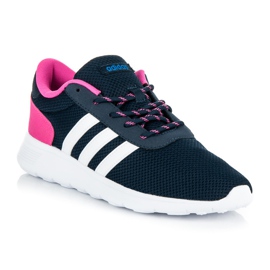 Zapatillas adidas lite racer blanco rosado azul marino 2
