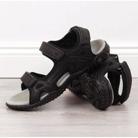 Sandalias velcros American Club W AM887A negro 2