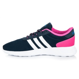 Zapatillas adidas lite racer blanco rosado azul marino 3