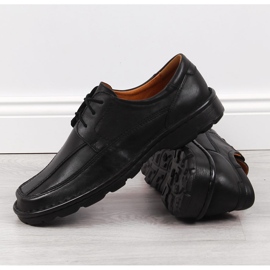 Zapatos negros de piel para hombre Łukbut 947 3
