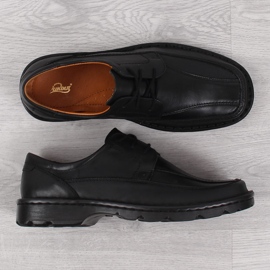 Zapatos negros de piel para hombre Łukbut 947 1