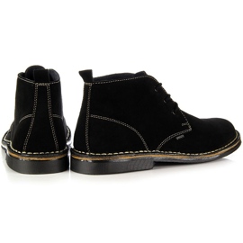 Botas negras de piel para hombre Gregor negro 2