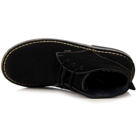 Botas negras de piel para hombre Gregor negro 4