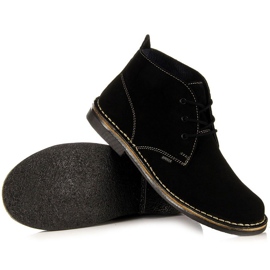 Botas negras de piel para hombre Gregor negro 1