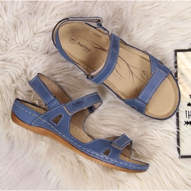 Sandalias cómodas piel azul marino Helios 205 4