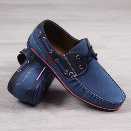 Mocasines de hombre Gregor de piel azul 1 Mocasines de hombre Gregor de piel azul 1