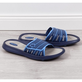 Atletico Chanclas de goma de hombre Atlético azul marino 1