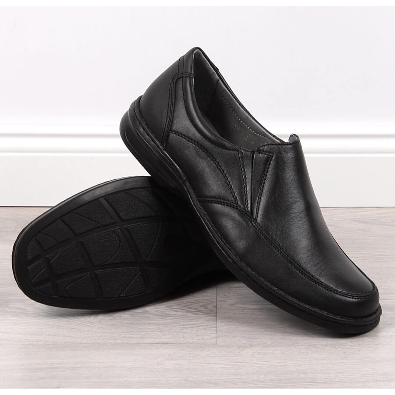 Zapatos hombre piel comodos negros Helios 871 2