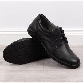 Zapatos cómodos hombre piel negro Helios 872 3
