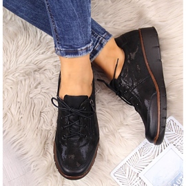 Zapatos piel brillo negro Helios 334 6