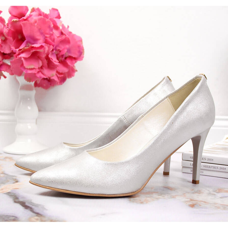 Alfileres Juma plateados brillantes plata 2