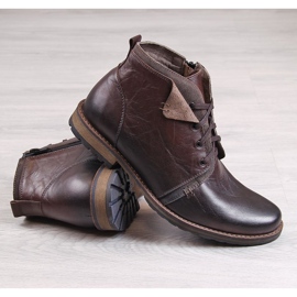 Botas insuladas de piel de hombre Gregor marrón 1