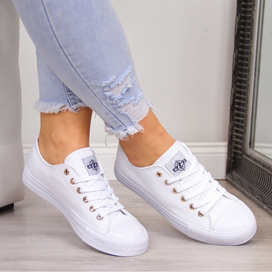 Deportivas bajas NEWS mujer blancas blanco - KeeShoes