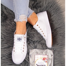 Deportivas bajas NEWS mujer blancas blanco 4