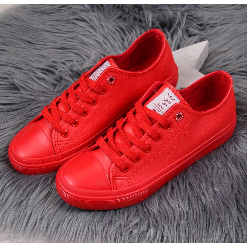Deportivas bajas de piel ecológica rojas Cross Jeans DD2R4032 rojo 1