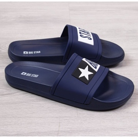 Chanclas de playa hombre goma azul marino Big Star DD174701 4