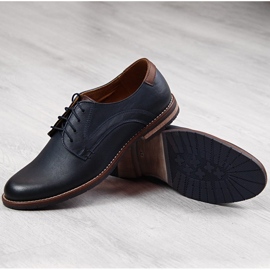Zapatos de hombre en piel azul marino Gregor 1836 2