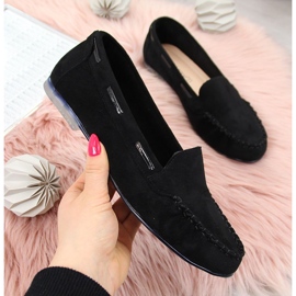 Mocasines de mujer en ante negro de Sergio Leone 2