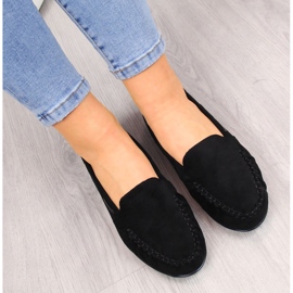 Mocasines de mujer en ante negro de Sergio Leone 1