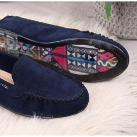Mocasines mujer ante azul marino Sergio Leone 3