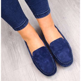 Mocasines mujer Vinceza azul marino 5