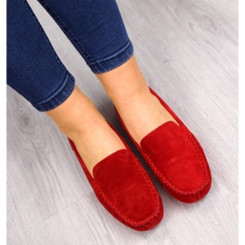 Mocasines mujer piel Vinceza rojo 5