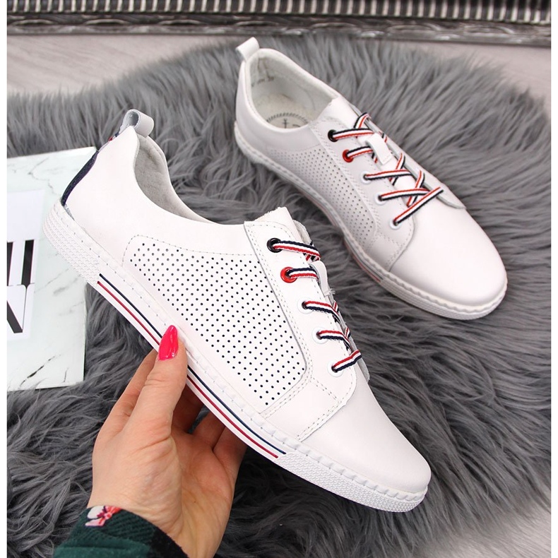 Zapatos de mujer de piel Filippo sneakers blancos 2