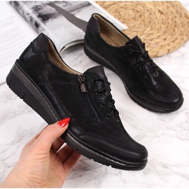Zapatos piel brillo negro Helios 334 1