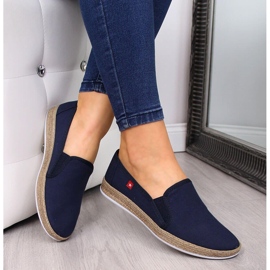 Alpargatas mujer slip on azul marino Big Star FF276036 1