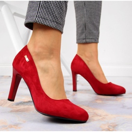 Bombas en un pilar de gamuza roja Sergio Leone rojo 4