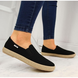 Alpargatas slip on mujer negras Big Star DD274017 negro 5