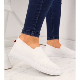 Zapatillas blancas sin cordones para mujer Big Star FF274A608 blanco 4