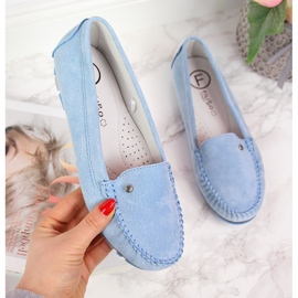 Mocasines mujer piel azul Filippo 3