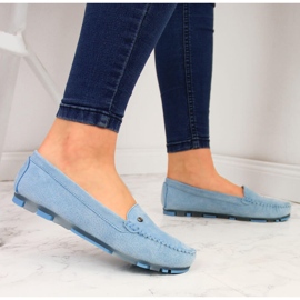 Mocasines mujer piel azul Filippo 4