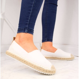 Blanco Alpargatas de mujer de textil blanco Big Star HH274493 5